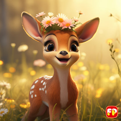 Floral Deer Adventure