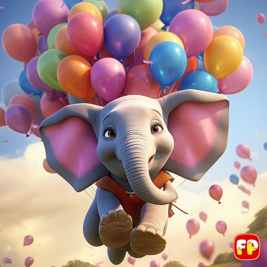 Fête des éléphants en ballon