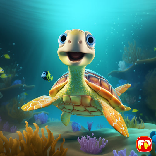 Aventure de tortue souriante